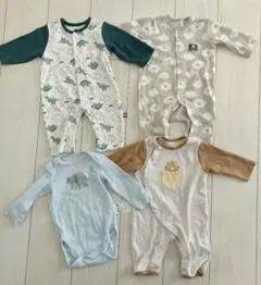 長袖ロンパースまとめ売り 60〜70サイズ 4点セット