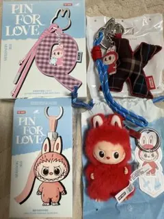 ラブブ LABUBU PIN FOR LOVE ぬいぐるみキーホルダーセット X