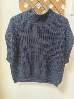 studioCLIP ダークグレー ニットベスト Fサイズ