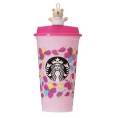 スターバックス さくらカラーチェンジングリユーザブルカップ　ベアリスタキャップ
