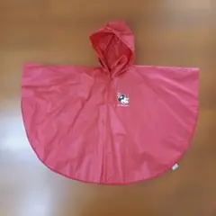ミッキーマウス レインコートポンチョ 赤　110cm