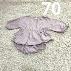 tete a tete くすみピンク フリル付きロンパース70