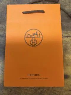 エルメス HERMÈS ショップ袋 紙袋 オレンジ 小サイズ