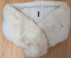 新品未使用　ホワイトファーショール saga furs