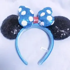 ディズニー スパンコールカチューシャ 水玉 ミニー