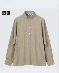 UNIQLO U プルオーバーシャツ 長袖 33 カーキのサムネイル