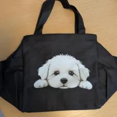 マルチーズ　犬柄 エコバッグ トートバッグ　ランチバッグ　保冷バッグ