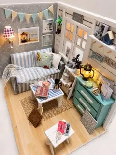 1/6 ドールハウス 大理石調 タワマンの夜景 ラウンジ 観覧車 リカ