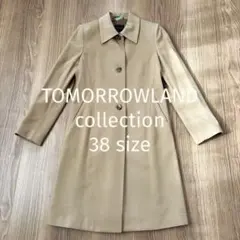 美品　トゥモローランド　ステンカラーコート　カシミヤ100%　38　M　ベージュ