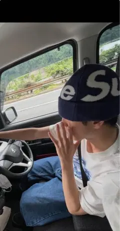 Supreme ニット帽 ネイビー