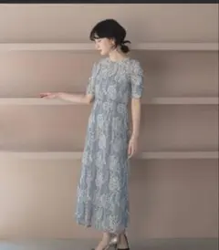 配色レースエプロンワンピース【結婚式 二次会 同窓会 謝恩会 お呼ばれドレス】