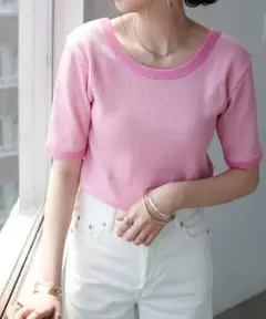 Discoat 前後2WAYボーダーリンガーTシャツ
