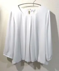 ホワイト プルオーバー 七分袖 Precious