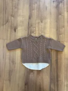 ブラウン ニットセーター