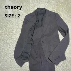 theory セオリー パンツスーツ セットアップ ストライプ 1B size2