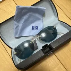 サングラス ブルーレンズ リムレス ケース付き 東京メガネ
