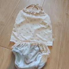 ベビー水着 花柄 フリル付き 80