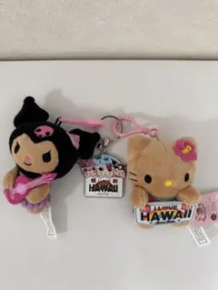 ハワイ限定 日焼け マイメロ クロミ キーホルダー ガングロキティ ABC