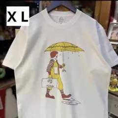 新品　ロナルドマクドナルドTシャツ ホワイト　おしゃれTシャツ　レア韓国　X L