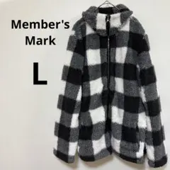 Member's Mark 【L】コージーシェルパ ボアチェック 海外古着