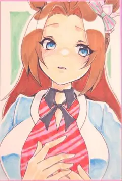 ウマ娘 カワカミプリンセス 手描きイラスト ファンアート 原画