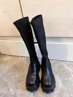 ニットドッキングボリュームソールブーツS