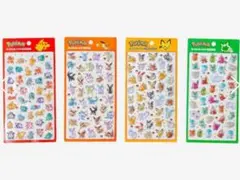 【韓国限定】ポケモン 3D クリスタルステッカー シール 4種セット　韓国公式