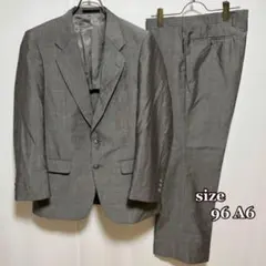 セットアップ 96A6 グレーモヘア混 背抜き ストレッチ テーラードジャケット