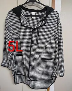 ◆連休値下げ◆5L ジャケット コート ジャンパー★千鳥格子★