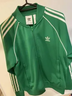 adidas グリーン ジップアップジャケット Ｌ