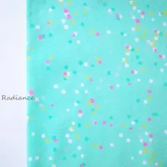 362.エメラルドグリーン USAコットン シーチング デザイン はぎれ布生地