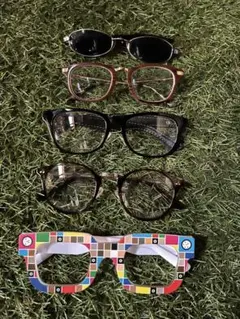 ファッション・メガネ5点セット
