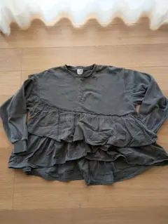 coen コーエン　ティアードフリル　スウェット　　チャコール　L