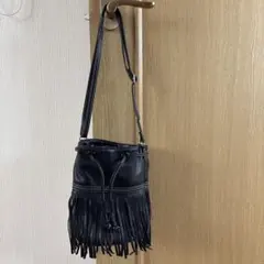 OPAQUE.CLIP フリンジショルダーバッグ ブラック