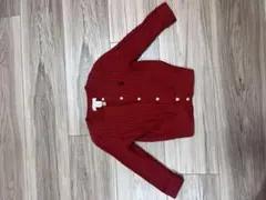 Ralph Lauren 赤 ケーブルニット カーディガン 18M