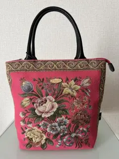 【新品未使用】Think Bee! 花柄刺繍 トートバッグ ピンクのサムネイル