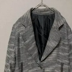 オットー　テーラードカジュアルジャケット(L)グレー　ワンボタンジップポケット