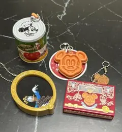 東京ディズニー　カプセルトイ ミニフードチャーム　　ハロウィン4点セット