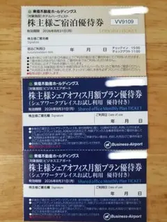 東急不動産 株主優待券 3枚のサムネイル