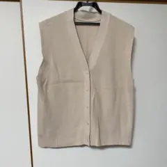 りいこ様専用　無印良品　Lサイズ ベージュ ニットベスト