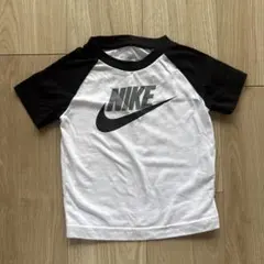 NIKE ベビー キッズ Tシャツ 1-2years 86-92cm 白黒 ロゴ