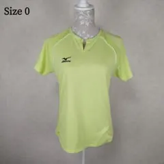 ミズノMIZUNO スポーツウェア 半袖 シャツ ライムイエロー レディースO