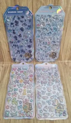 [正規品]ボンボンドロップシール4枚セット シャーベット2種、ちゅるきら2種