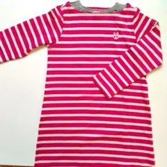 お値下げ　ホットビスケッツミキハウス　120cm　ボーダーチェニックワンピース