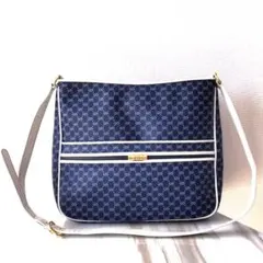 GUCCI　オールド グッチ　ショルダーバッグ　マイクロGG　ネイビー　希少
