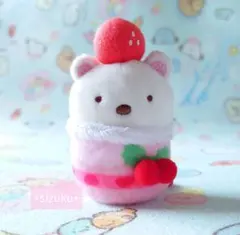【美品・タグ無】すみっコぐらし しろくま ケーキ クリスマス てのりぬいぐるみ
