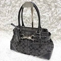 COACH シグネチャー ハンプトンズ ブラック トートバッグ y2k 00s