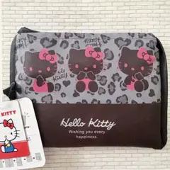 サンリオ ブラック キティちゃん ヒョウ柄 レオパード 折りたたみ エコバッグ