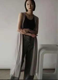 【新品未使用】ヤマダヤ　RADIATE サイドチュールロングジレ　ライトグレー