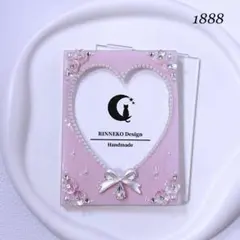 [1888] B8 デコ トレカケース 硬質カードケース レジン リボン 花